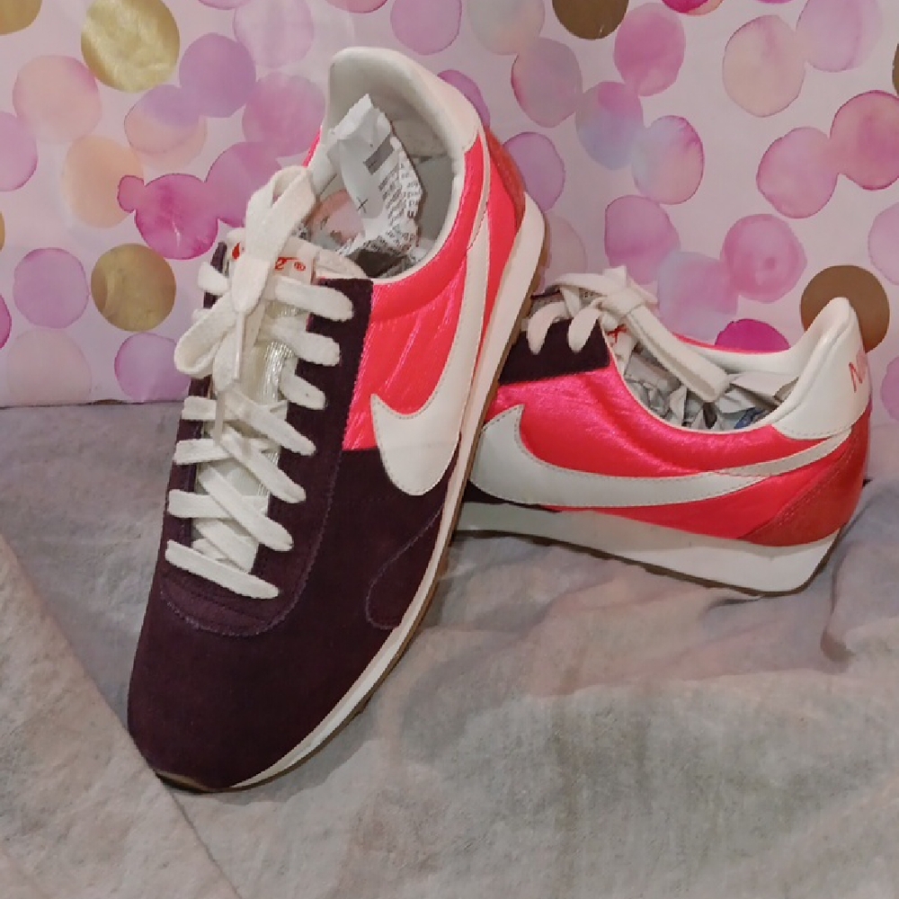 Nike Pink and Purple Sneakers Retro Design